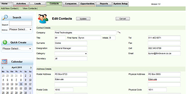 CRM contacts